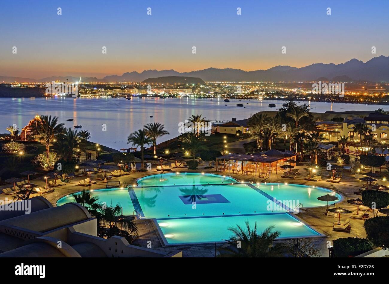 Egitto Sinai Naama Bay dal Movenpick Hotel Foto Stock