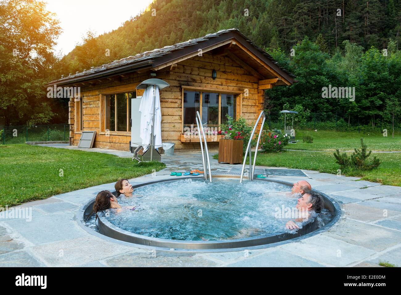 Italia Val d'Aosta Pre Saint Didier le terme Foto Stock