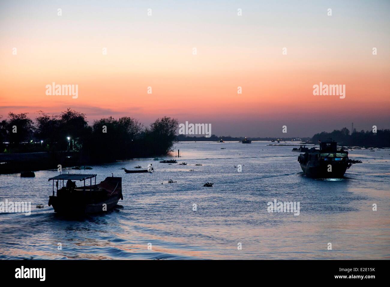 Il Vietnam Vinh Long regione il fiume Mekong Foto Stock