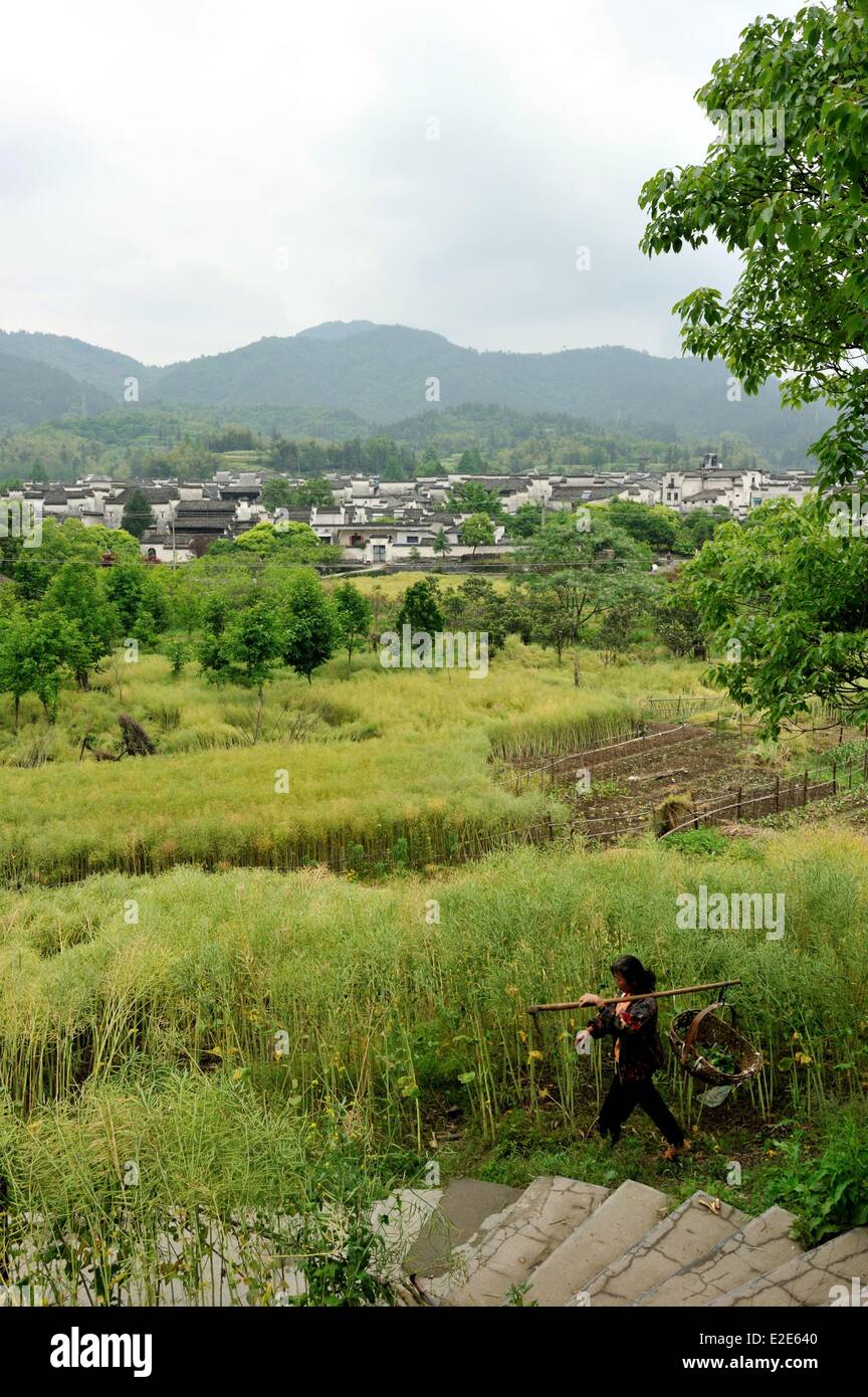 Cina, provincia di Anhui, Xidi, classificato come patrimonio mondiale dall' UNESCO Foto Stock