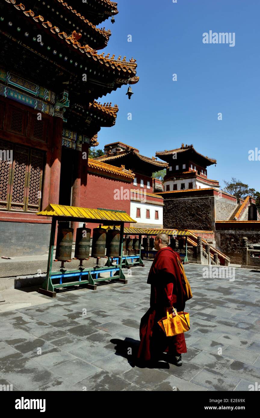 La Cina, nella provincia di Hebei, Chengde, Puning tempio Si classificato dall'UNESCO Foto Stock