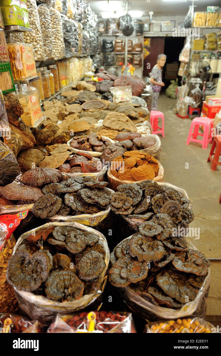 La Cina, nella provincia di Guangdong, Guangzhou, mercato Qingping Foto Stock
