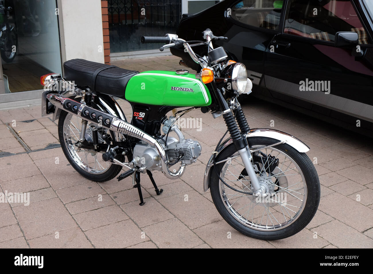 Un vintage honda moto Foto Stock
