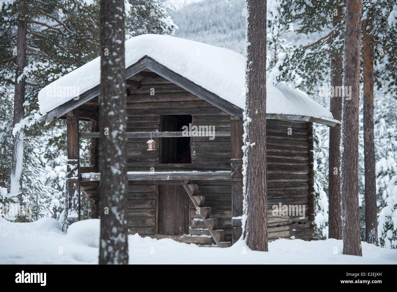 Norvegia, contea di Oppland, Heggenes, vista esterna della boutique hotel Herangtunet Foto Stock