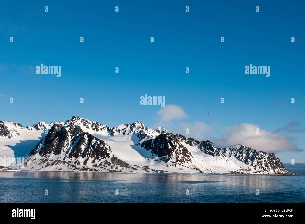 Norvegia Isole Svalbard, Spitzbergen, Maddalena fjord Foto Stock