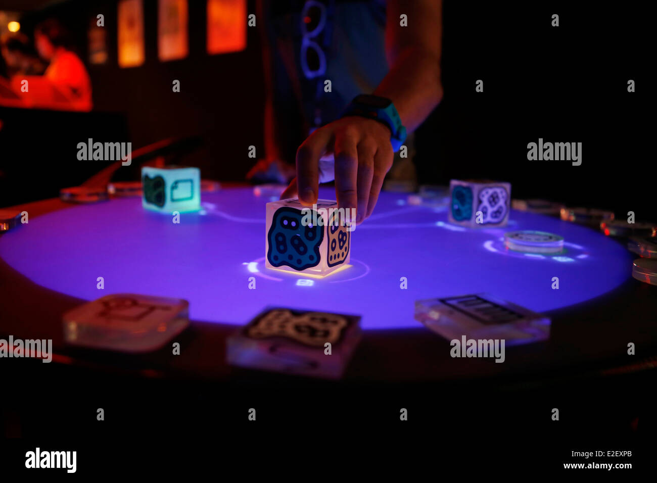 La creazione musicale sistema mostra al sonar musica avanzata e arts festival di Barcellona, Spagna Foto Stock