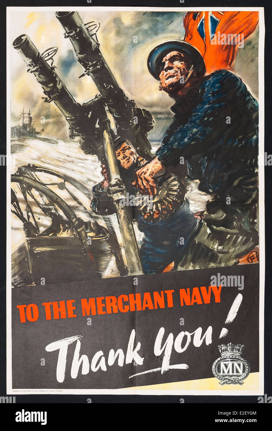British Seconda Guerra Mondiale la propaganda poster Foto Stock