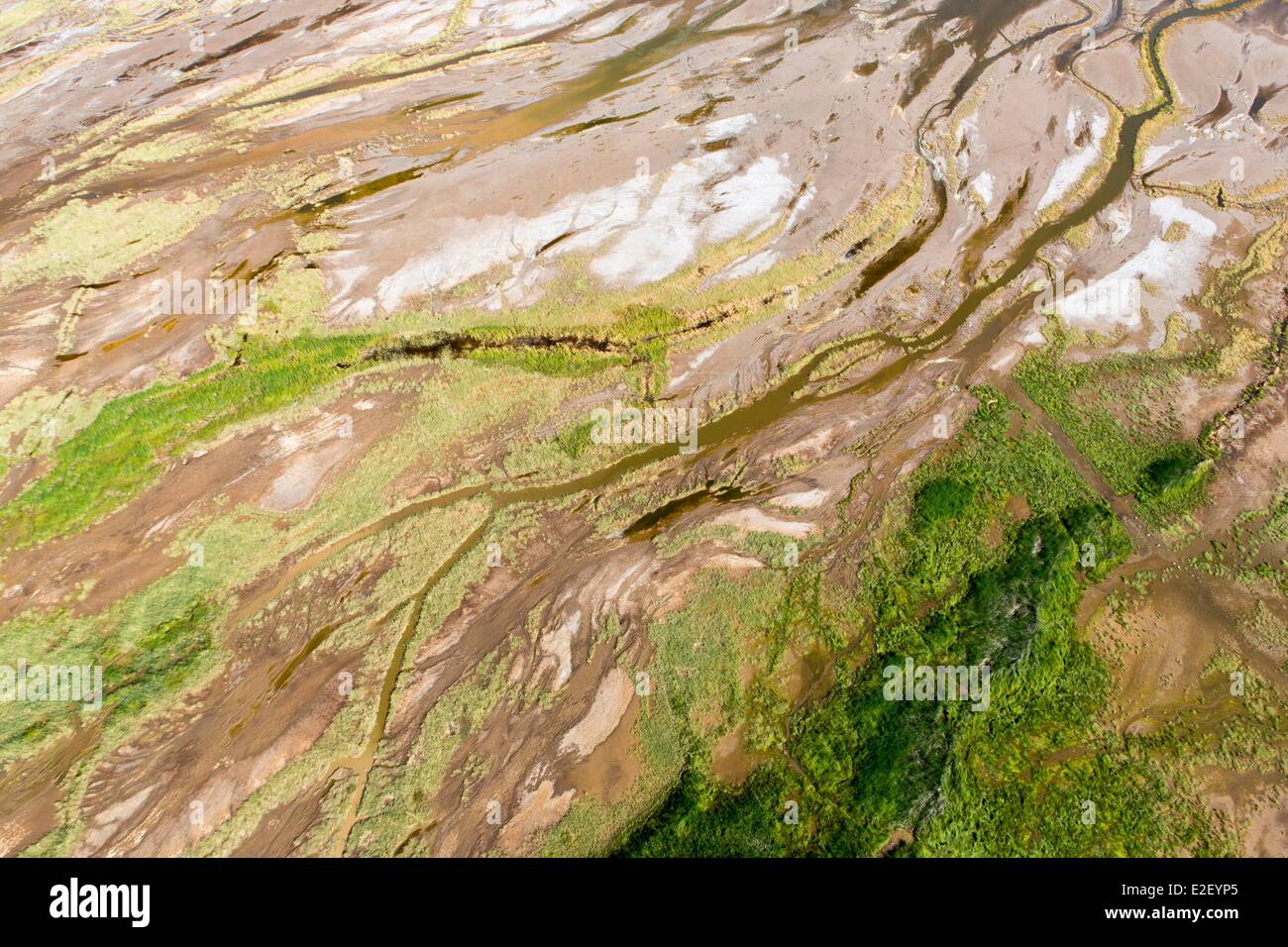 Kenya, attorno al lago Magadi (vista aerea) Foto Stock