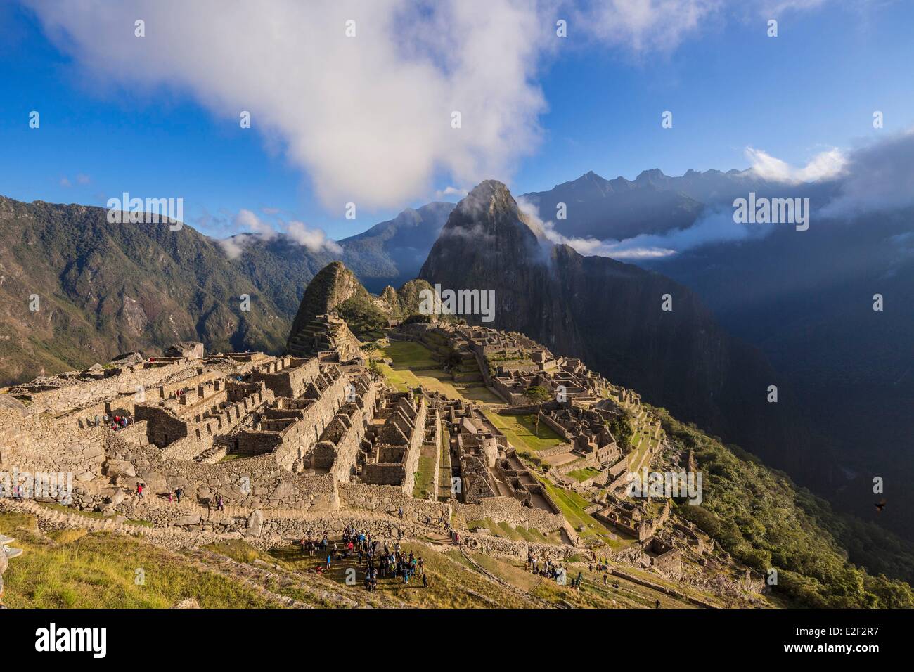 Il Perù Cuzco Provincia la Valle Sacra degli Incas Inca sito archeologico di Machu Picchu elencati come patrimonio mondiale dall' UNESCO Foto Stock