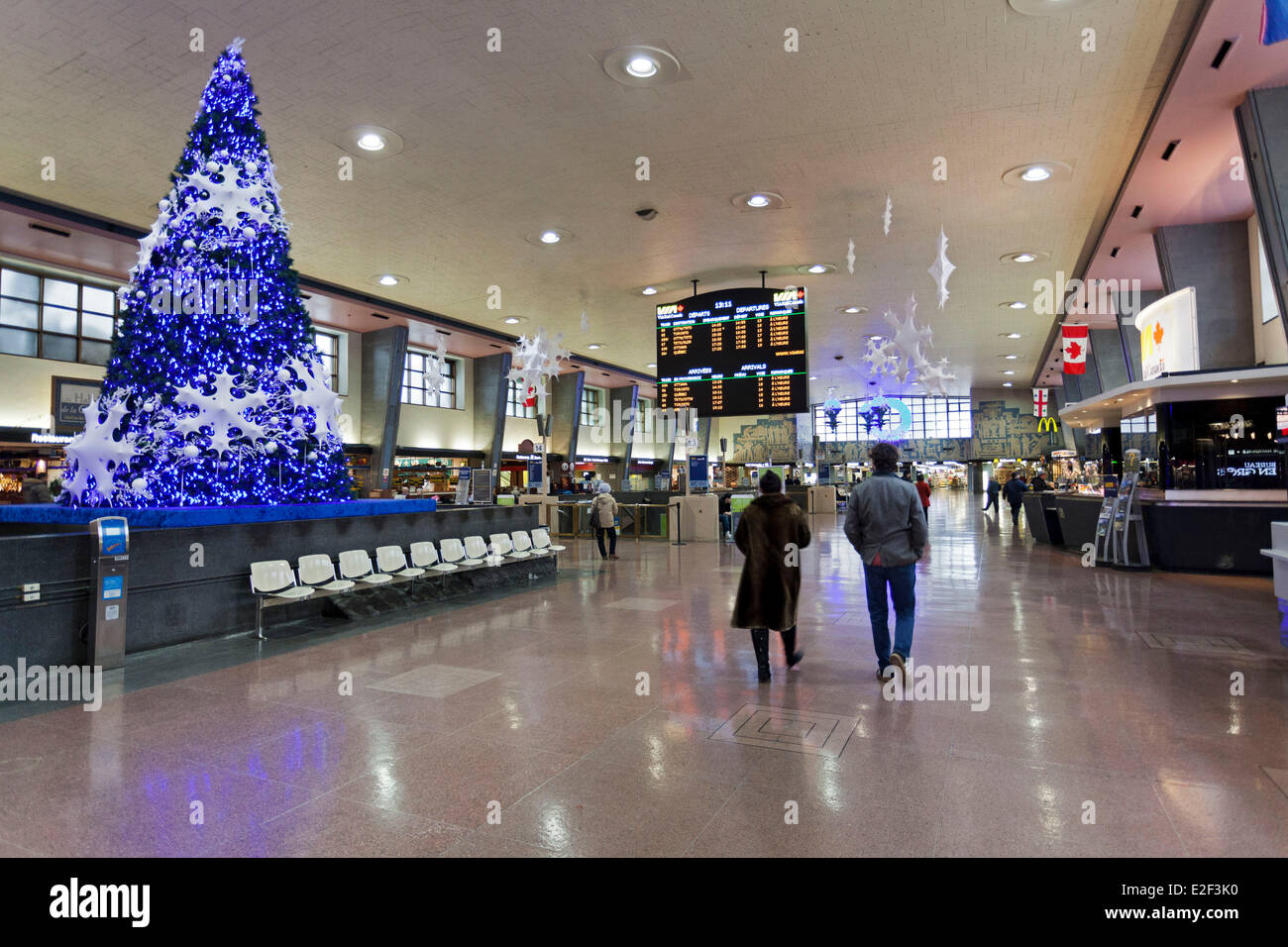 Canada, Provincia di Quebec, Montreal, la città sotterranea, la stazione ferroviaria centrale Foto Stock