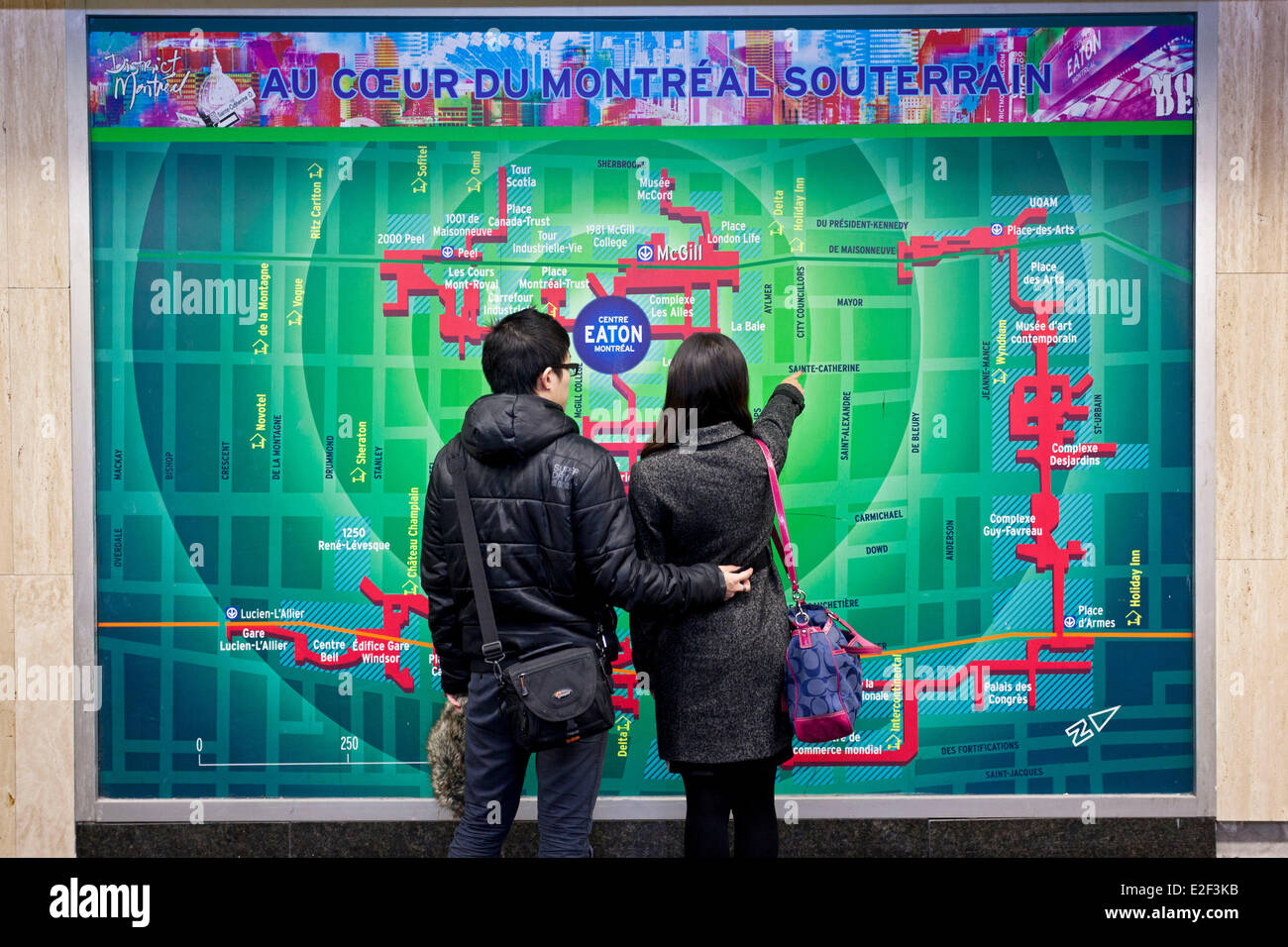 Canada, Provincia di Quebec, Montreal, la città sotterranea, McGill stazione della metropolitana Foto Stock