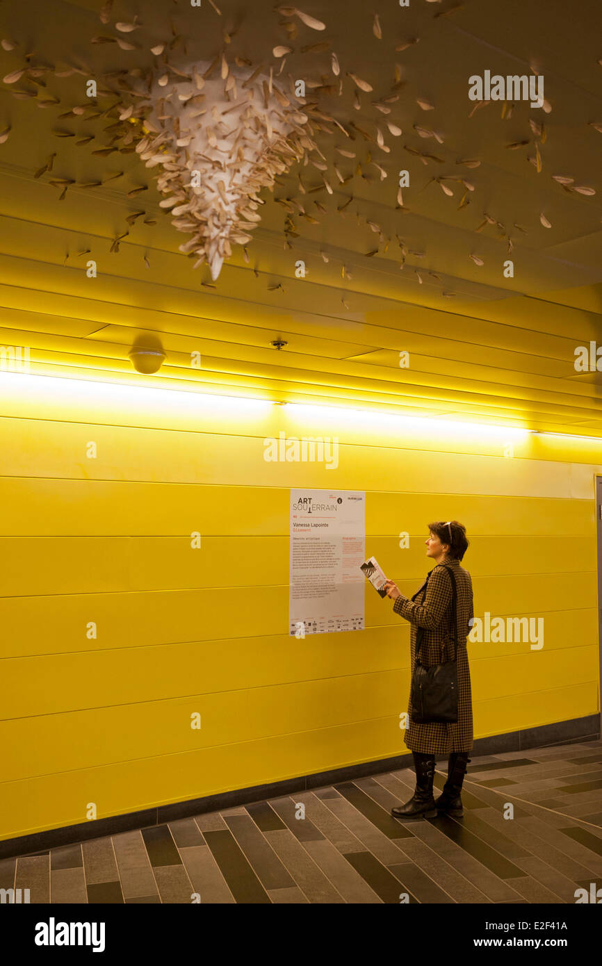 Canada Quebec Montreal provincia la città metropolitana sotterranea Arte esposizione annuale campo di installazione da artista Vanessa Foto Stock