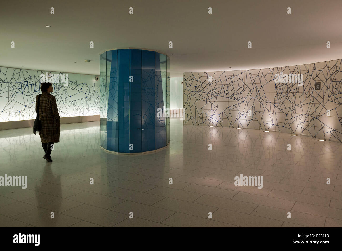 Canada Quebec Montreal provincia la città sotterranea esposizione annuale di arte stratificazioni sotterraneo Parietales murale dal Foto Stock