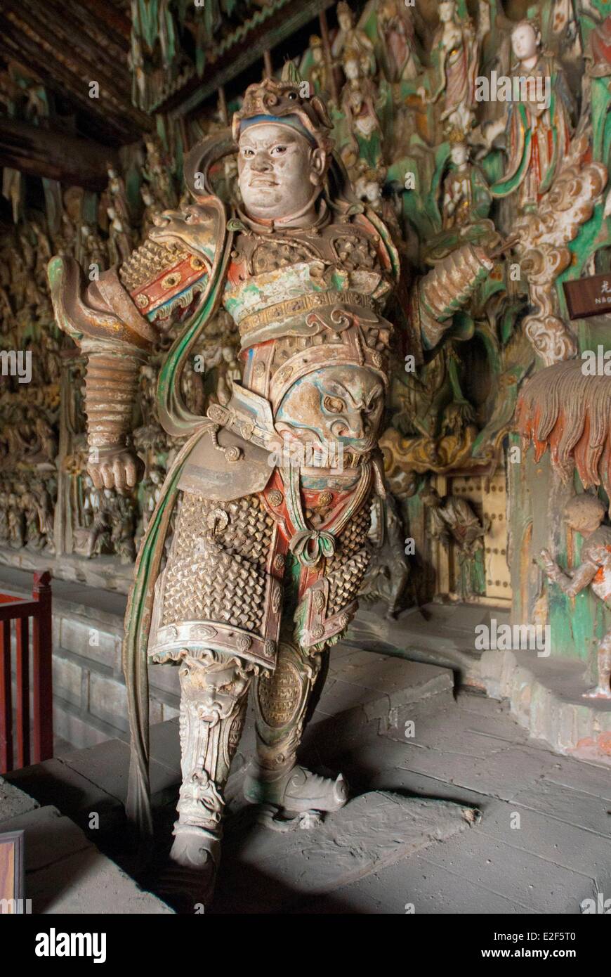 La Cina nella provincia dello Shanxi Qiaotou vilage Tempio di Shuanglin Song Yuan e la dinastia Ming elencati come patrimonio mondiale dall' UNESCO Weituo Foto Stock