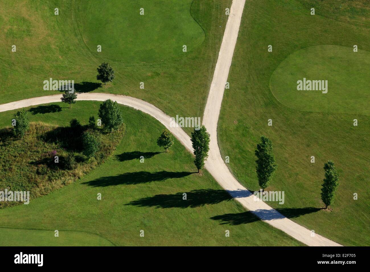 Francia Yvelines Trappes en Yvelines Blue Green golf leisure e la riserva naturale e il lago di Saint Quentin en Yvelines (antenna Foto Stock