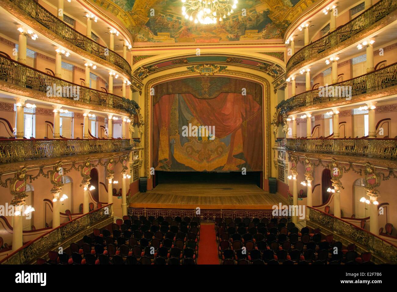 Il Brasile, Stato di Amazonas Manaus,, il teatro Amazonas, interno Foto Stock