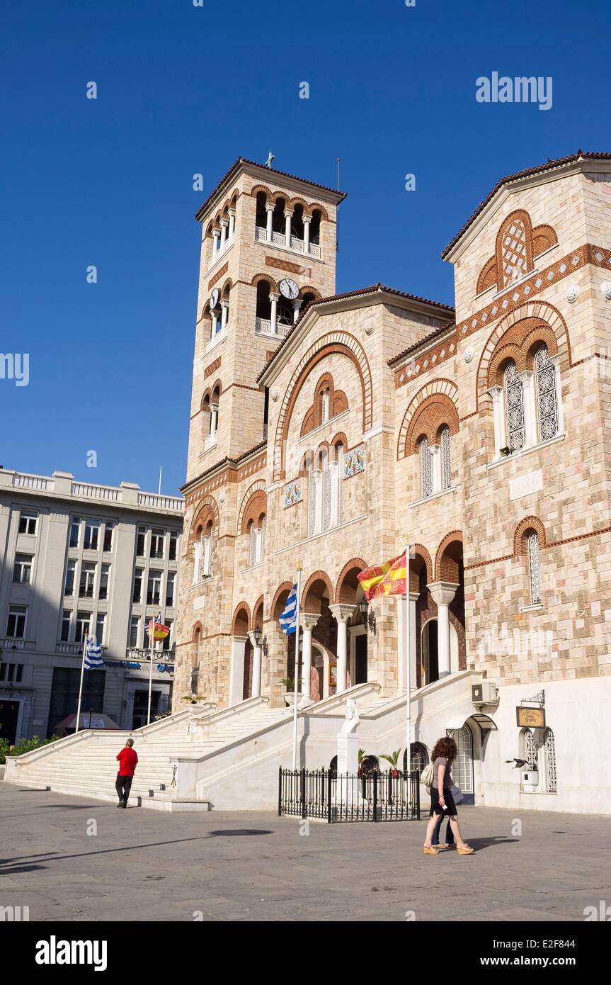 La Grecia, Atene al Porto di Pireo, la cattedrale di Agia Triada Foto Stock