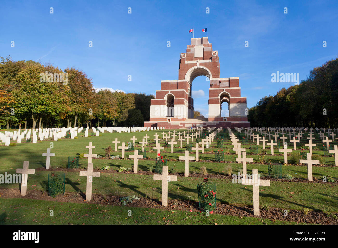 Francia Somme Thiepval memorial franco-britannique commemorando l offensiva franco-britannique della Battaglia delle Somme nel 1916 Foto Stock