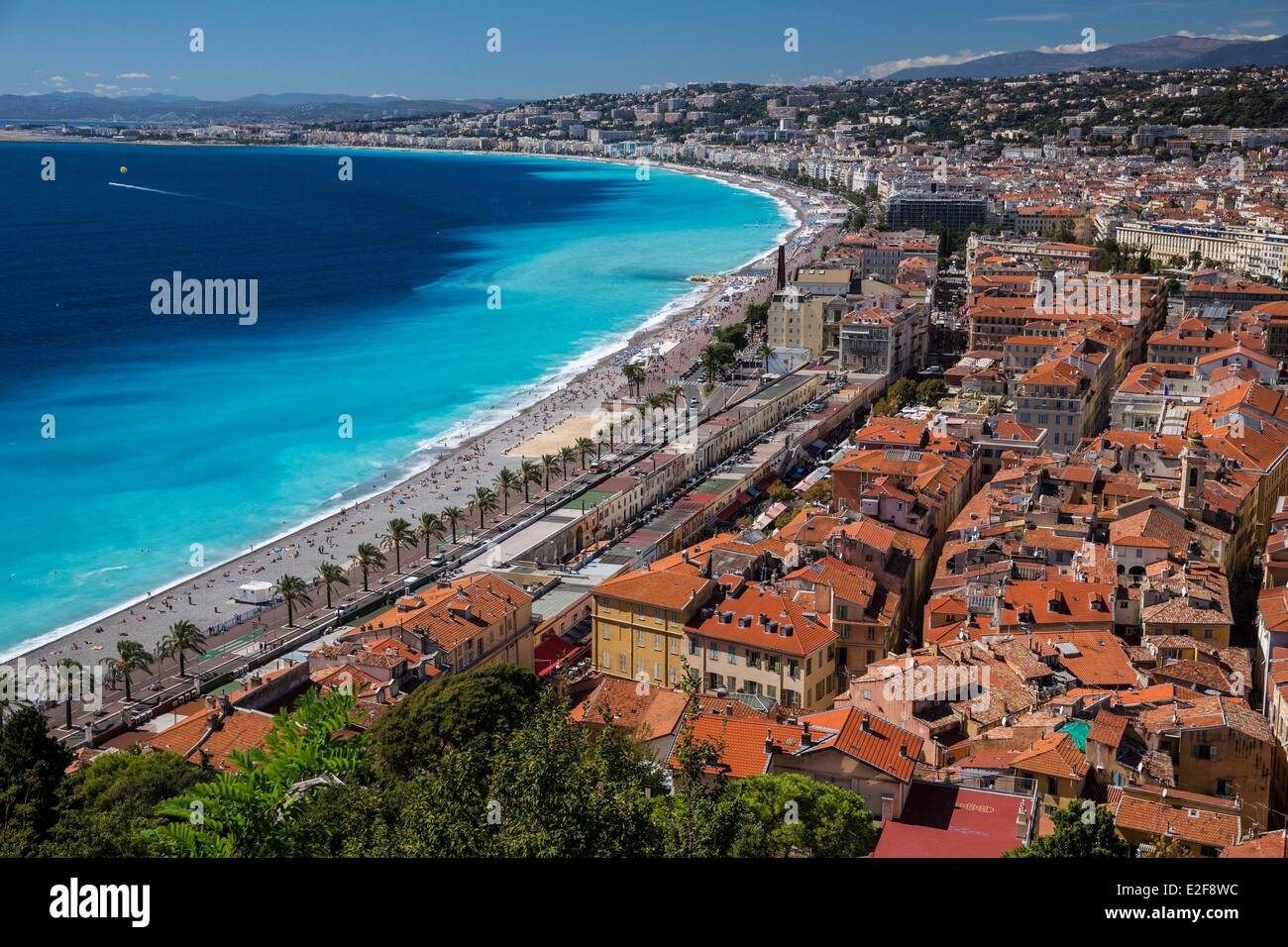 Francia, Alpes Maritimes, Nizza Promenade des Anglais Foto Stock