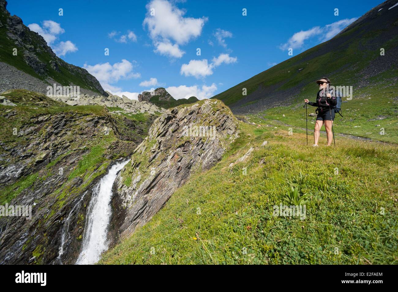 La Svizzera, Ticino, trekking a capanna Scaletta Foto Stock