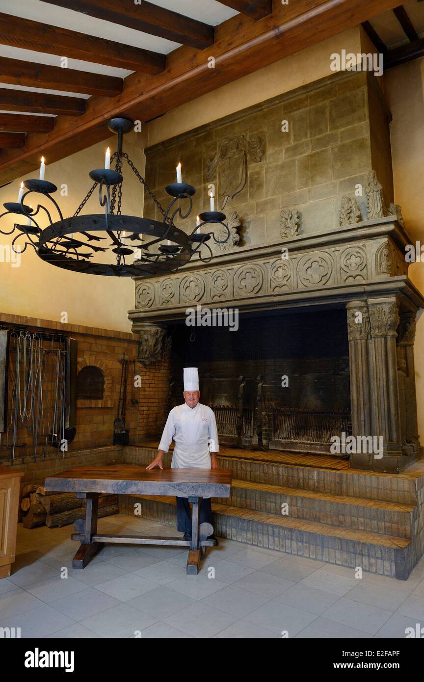 Francia Rhone Collonges au Mont d'Or Paul Bocuse Ristorante L'Abbaye de Collonges dedicato ai ricevimenti il suo chef Serge Cotin Foto Stock