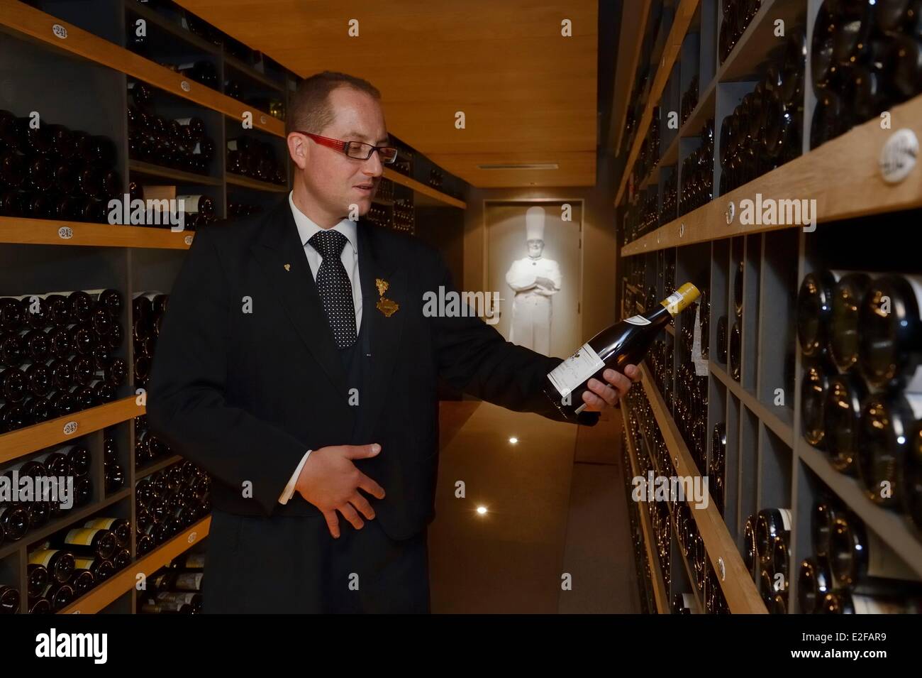 Francia Rhone Collonges au Mont d'Or Paul Bocuse Ristorante L'Auberge du Pont de Collonges tre stelle Michelin dal 1965 il Foto Stock