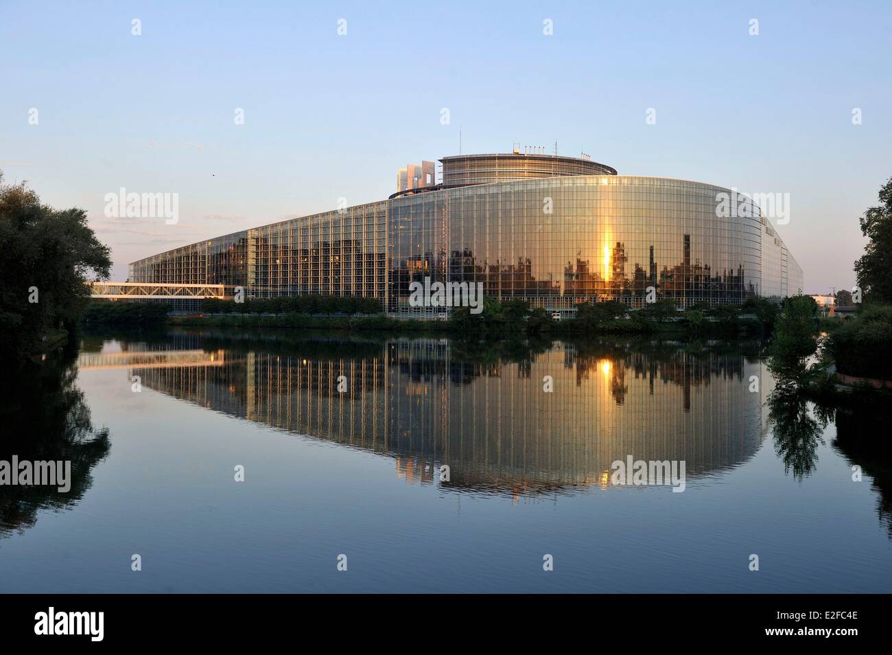 Francia, Bas Rhin, Strasburgo, Europeo Parlement dalla studio di architettura lo Studio di Architettura Foto Stock