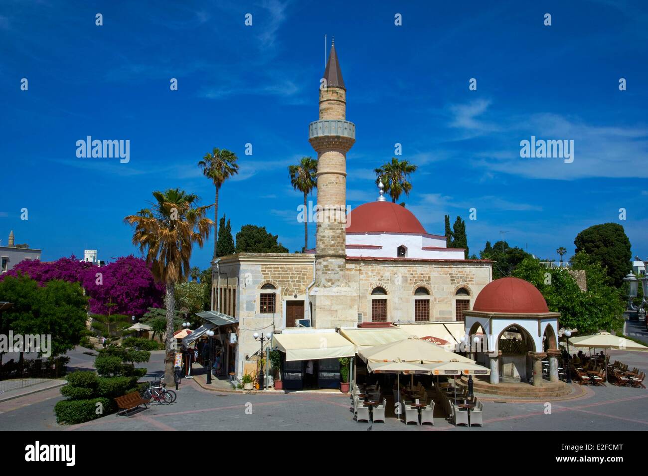 Grecia DODECANNESO, isola di Kos, città di Kos, Liberty square, Platia Eleftherias Foto Stock