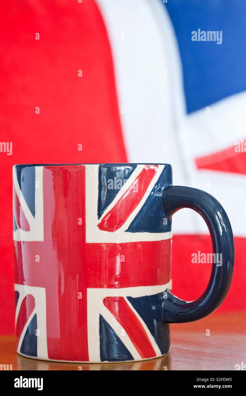 Regno Unito, Londra, la tazza con la bandiera del Regno Unito noto anche  come Unione Jack Foto stock - Alamy