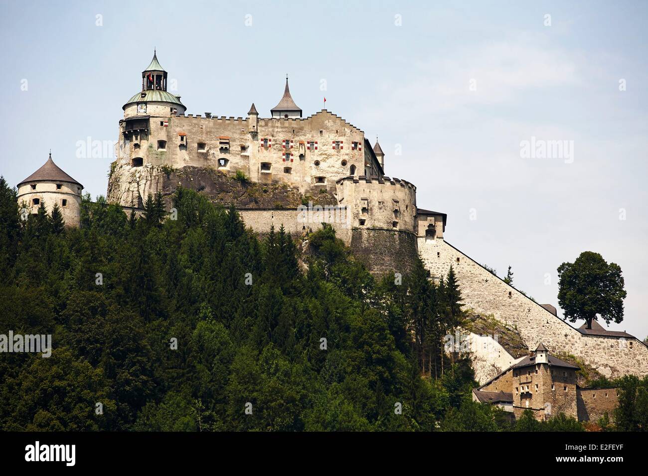 Austria salisburghese, Werfen, il castello di Hohenwerfen Foto Stock