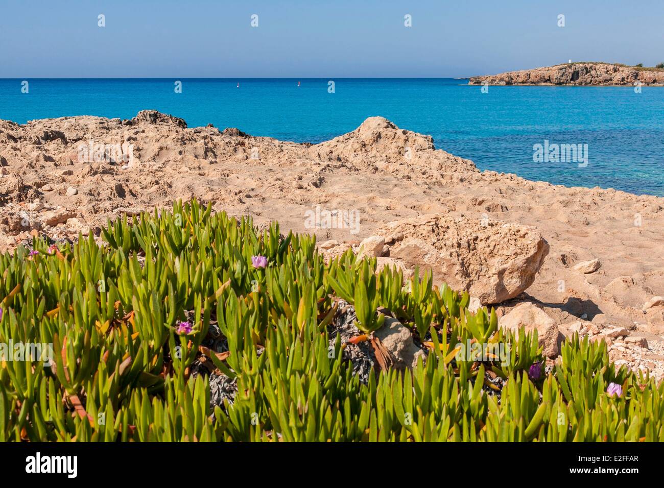 Cipro, Famagusta District, Ayia Napa, Nissi Beach Foto Stock