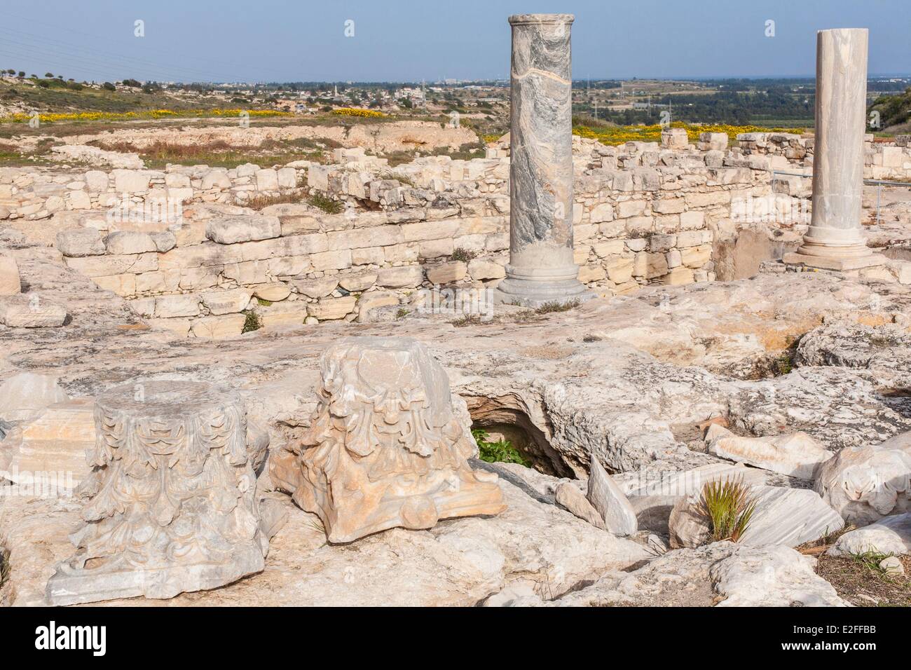 Cipro, Limassol District, Episkopi, sito archeologico della antica città greco-romana di Kourion Foto Stock