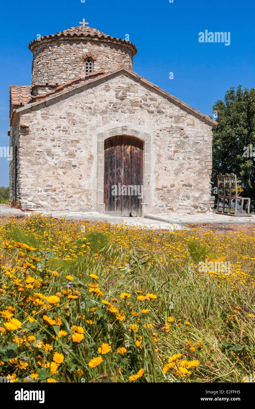 Cipro, Larnaca District, Kato Lefkara, cappella ortodossa di San Michele Arcangelo, la cui origine risale al XII secolo Foto Stock