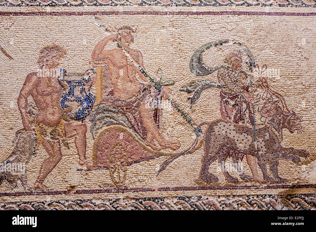 Cipro Paphos sito archeologico della antica città romana elencati come patrimonio mondiale dall' UNESCO scoperto nei primi anni sessanta Foto Stock