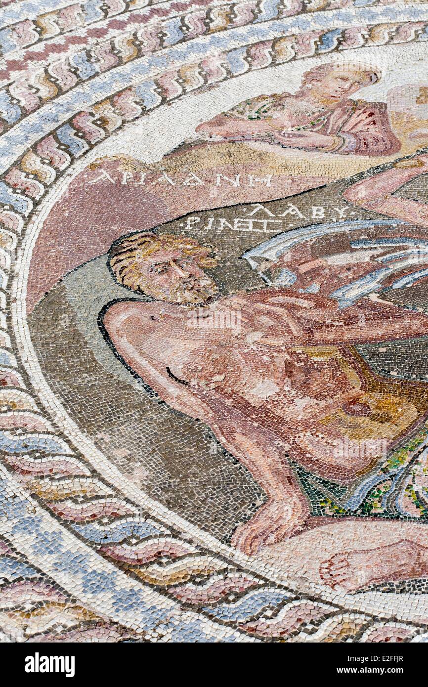 Cipro Paphos sito archeologico della antica città romana elencati come patrimonio mondiale dall' UNESCO scoperto nei primi anni sessanta Foto Stock