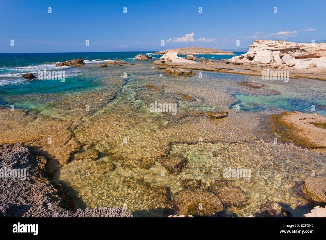 L'Italia, Sardegna, Provincia di Oristano, Capo Mannu, Cala Su Pallosu Foto Stock