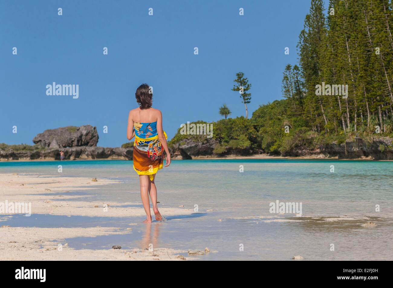 Francia, Nuova Caledonia, Ile des Pins, naturale Oro piscina sul territorio di Touete trib Foto Stock