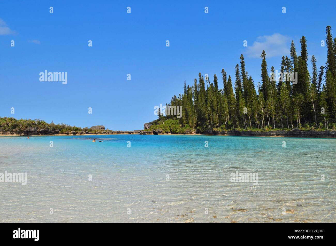 Francia, Nuova Caledonia, Ile des Pins, naturale Oro piscina sul territorio di Touete trib Foto Stock