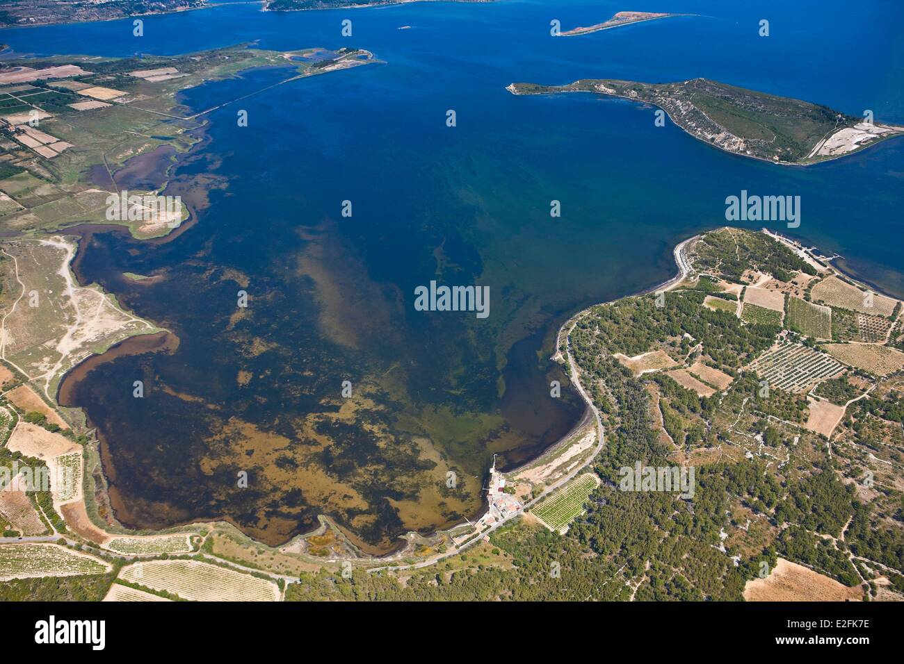 Francia, Aude, i Bages e Sigean (vista aerea) Foto Stock