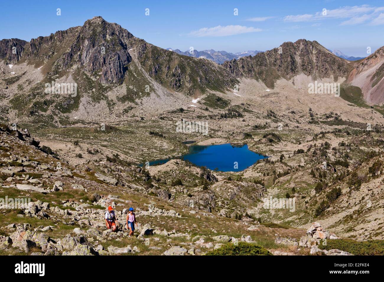 Francia, Hautes Pirenei, vicino Neouvielle Riserva Naturale Lago di nere Foto Stock