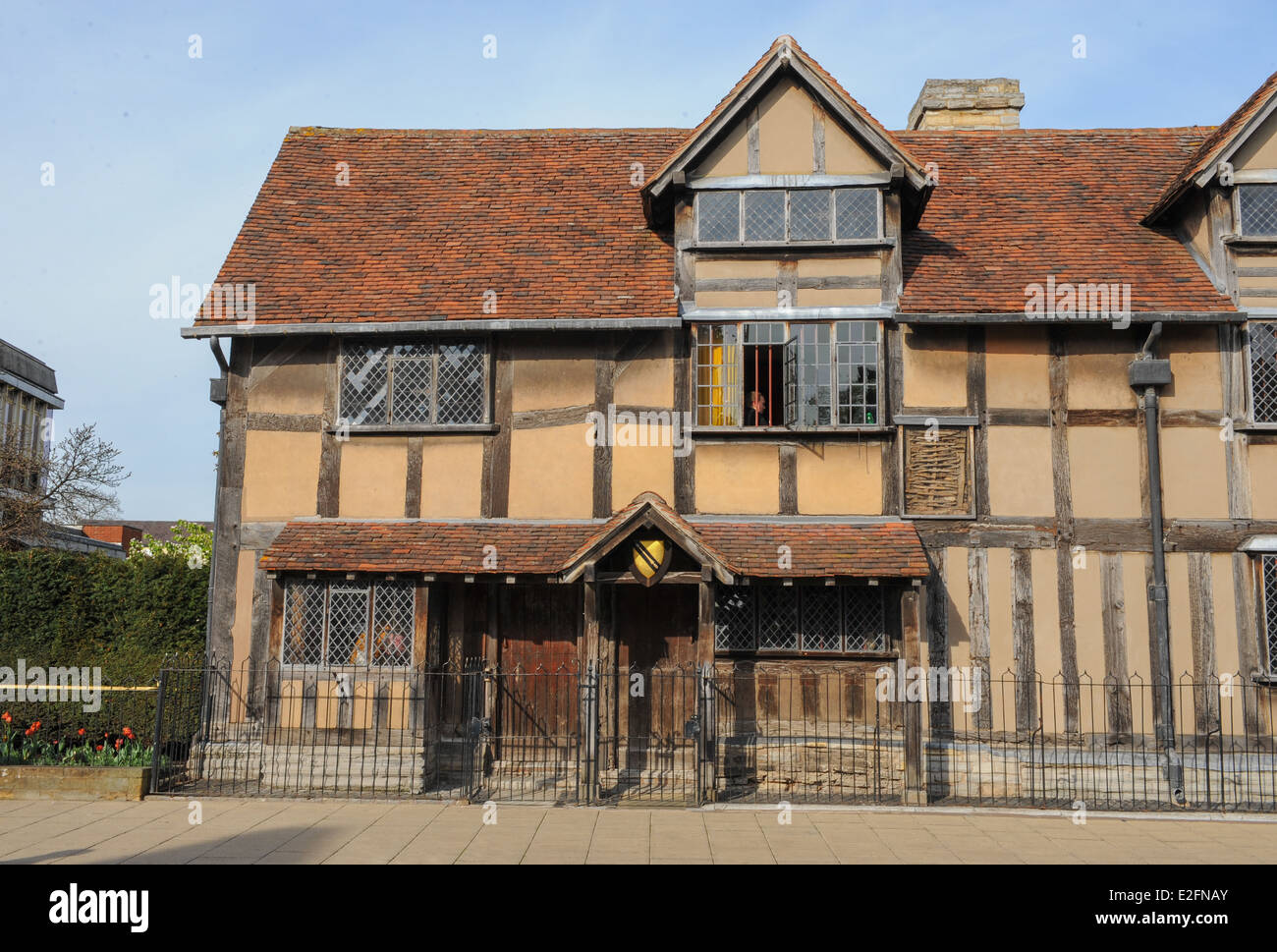 Il luogo di nascita del drammaturgo inglese e poeta William Shakespeare a Stratford upon Avon, Warwickshire, Inghilterra, Regno Unito Foto Stock