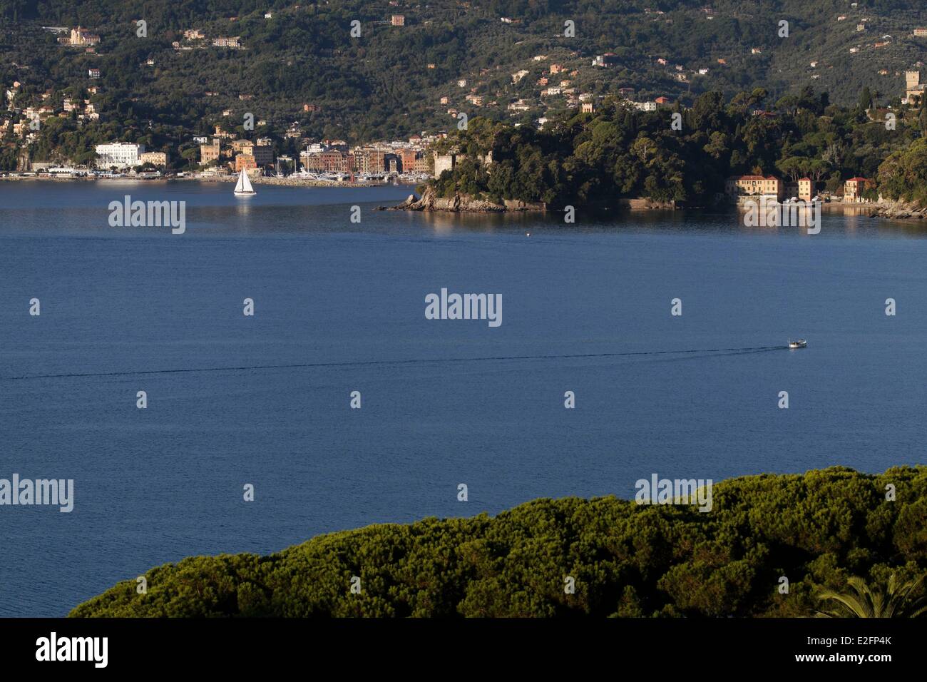 Italia Liguria Rapallo Golfo del Tigullio Foto Stock