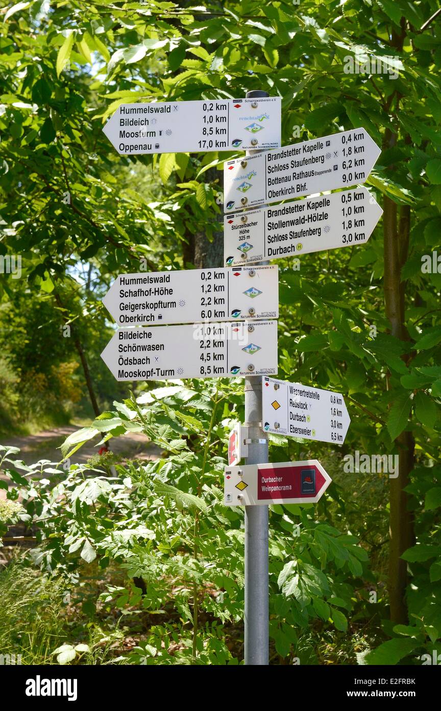 Germania Baden Wurttemberg Durbach segni Foto Stock