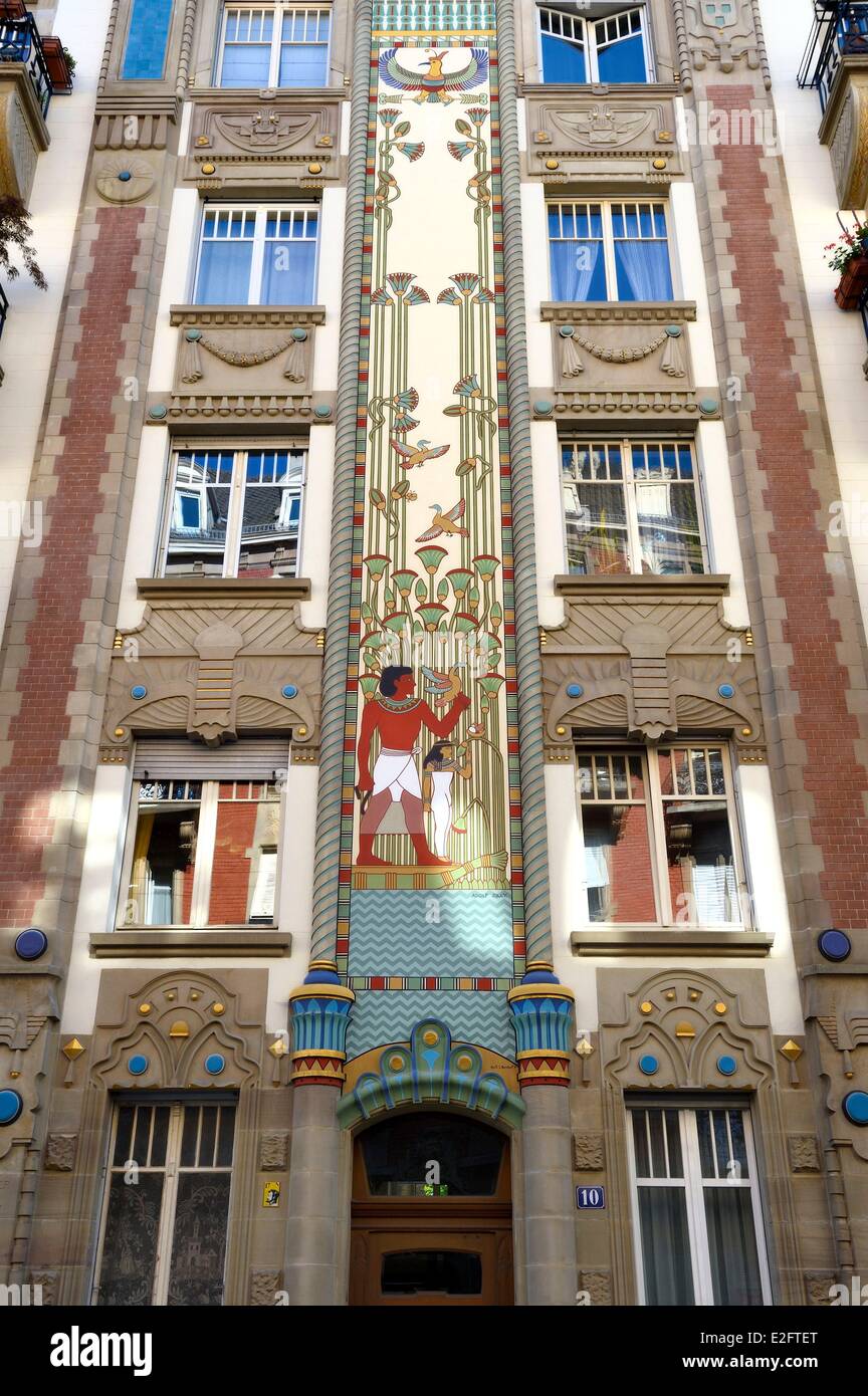 Francia Bas Rhin Strasbourg quartiere Neustadt risalenti al periodo tedesco Art Nouveau e costruzione orientalista noto come Foto Stock