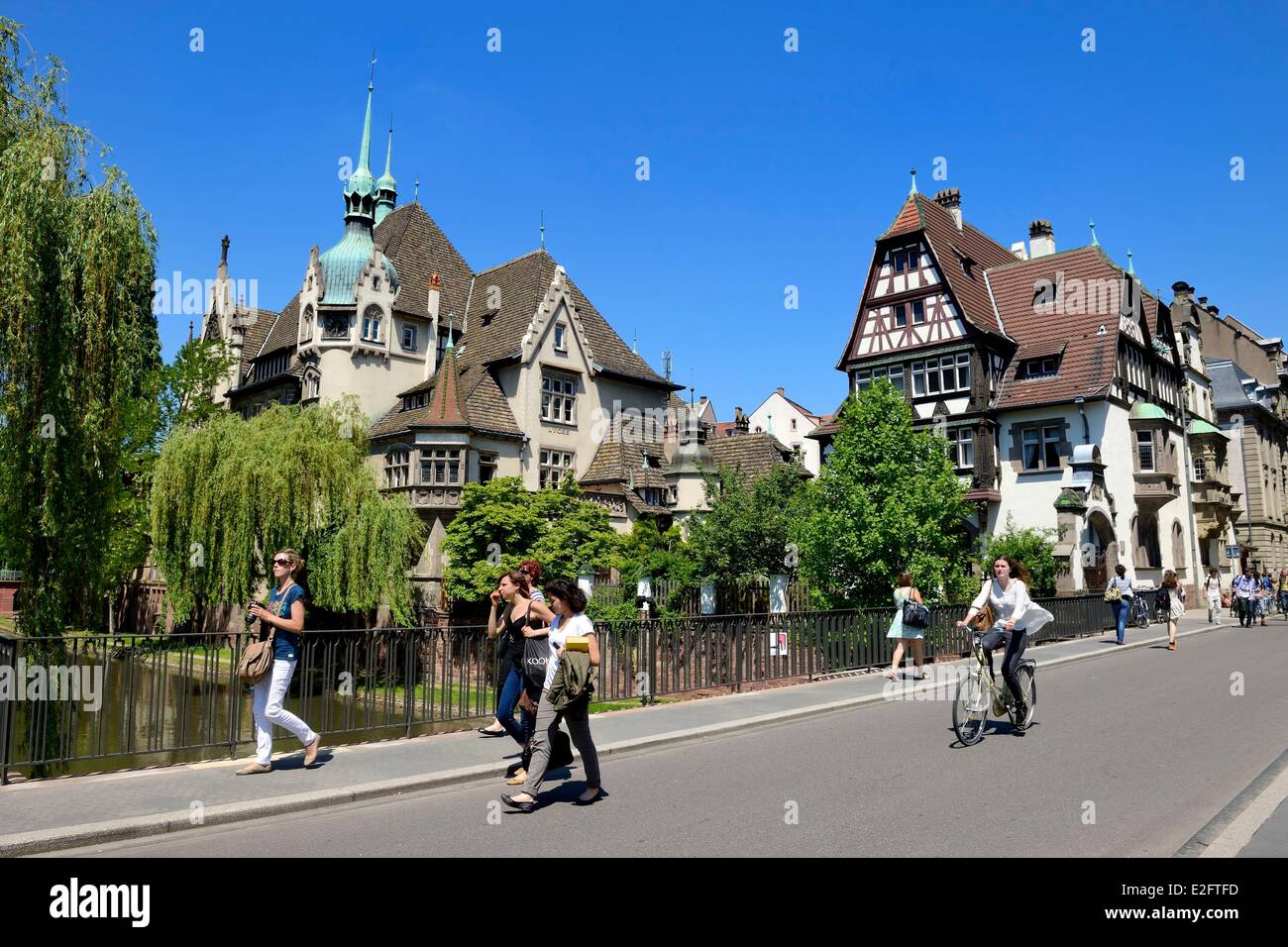 Francia Bas Rhin Strasbourg quartiere Neustadt risalenti al periodo tedesco Lycee International des Pontonniers (International Foto Stock