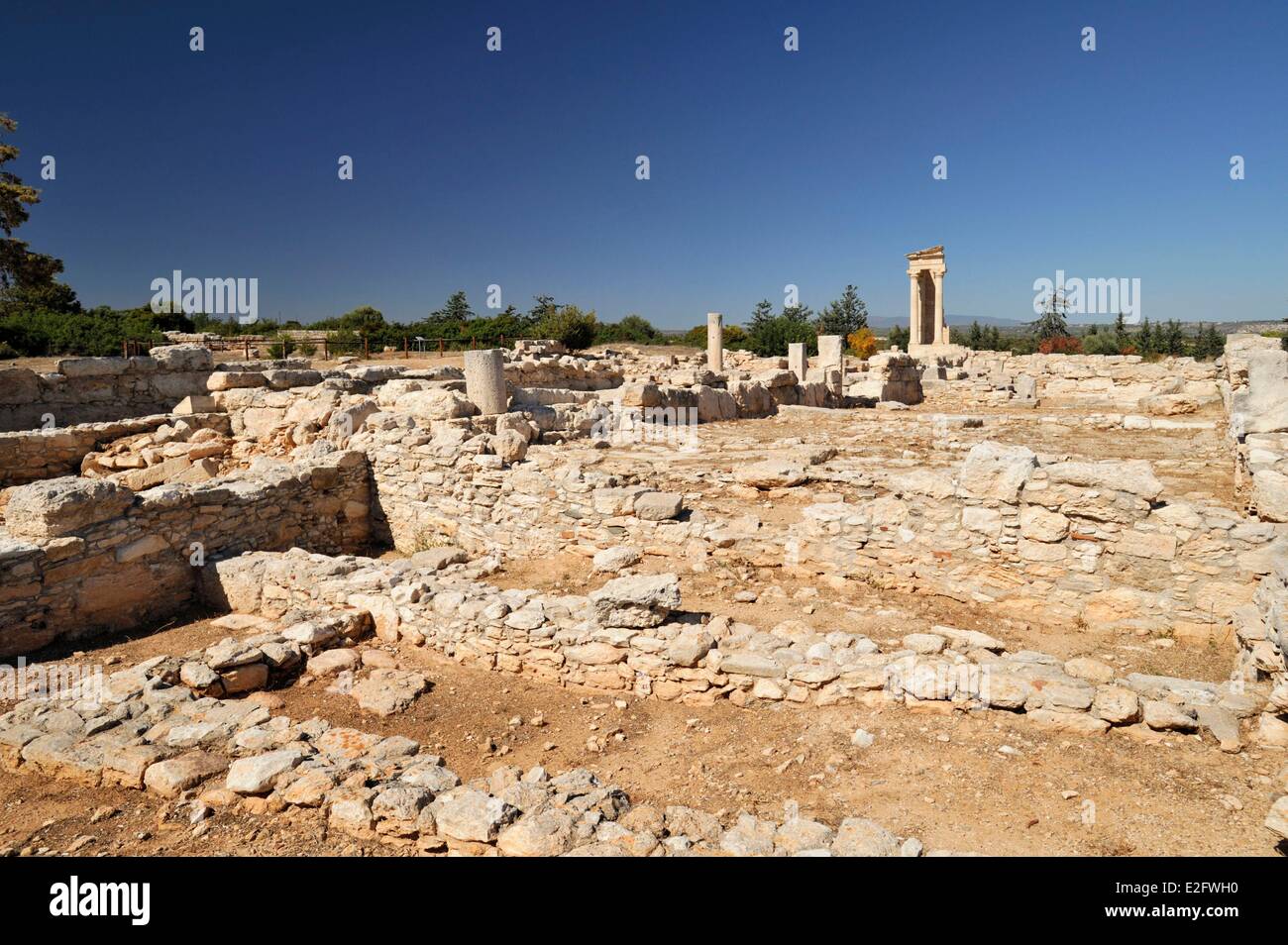 Cipro Limassol District Kourion sito archeologico santuario di Apollo Hylates dormitori Foto Stock