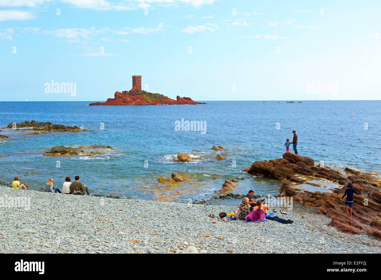 Francia Var Saint Raphael isola d'oro cornicione di Esterel cornicione in oro Foto Stock