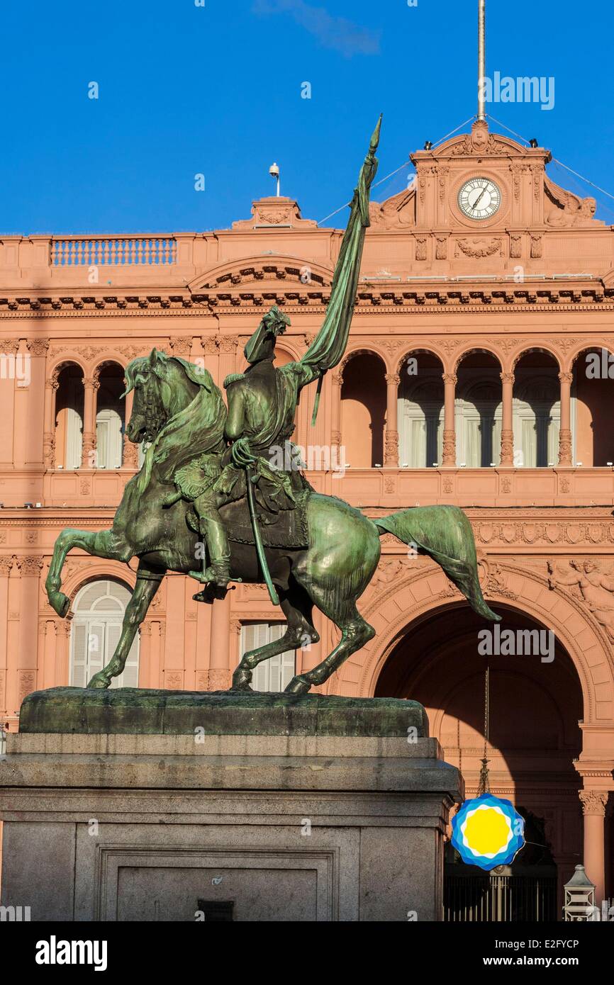 Argentina Buenos Aires Plaza de Mayo Casa Rosada l'argentino executive con il suo edificio (1898) in stile eclettico e leader Foto Stock