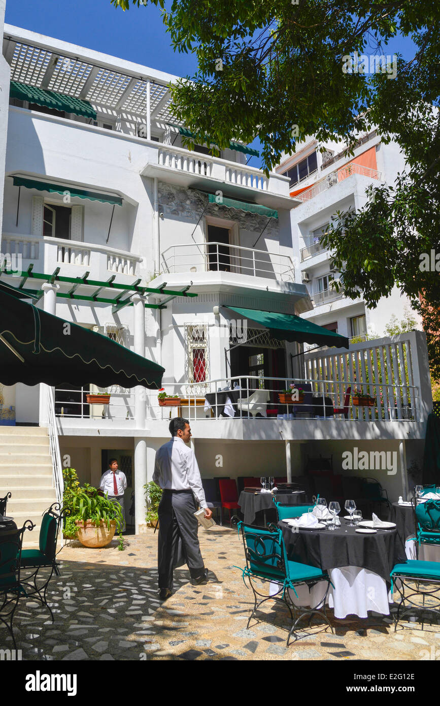 Marocco Casablanca Villa Rouget de l'isle fuori del ristorante Foto Stock