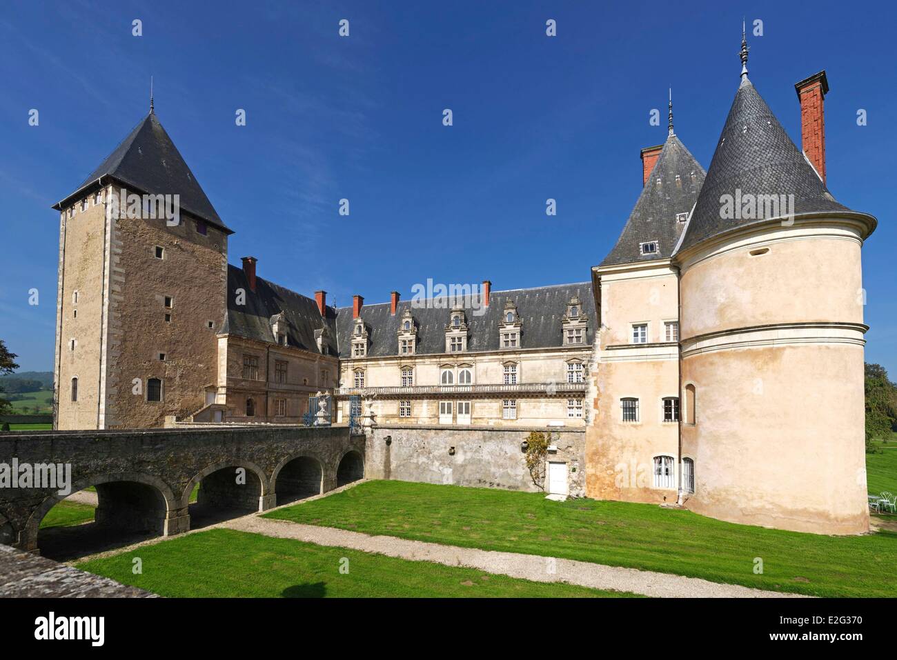 Francia Meurthe et Moselle Fleville devant Nancy Fleville castle Foto Stock